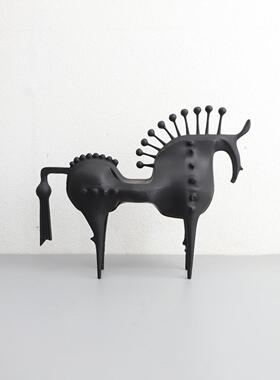 欧式个性刺马摆件客厅玄关样板间办公室卧室书房餐厅桌面家居饰品