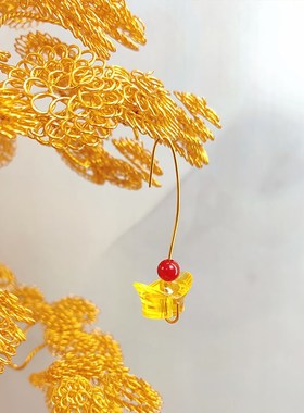 富贵花开发财树纯手工编织摇钱树工艺品家居装饰T乔迁开业招财摆