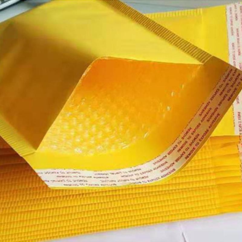 推荐1pc Bubble Bag Yellow Kraft Paper Bubble Envelopes Film - 图2