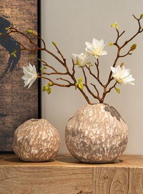 贝子高级感小众复古关做CTB-2513旧陶瓷花艺装瓶日式民宿玄桌面家