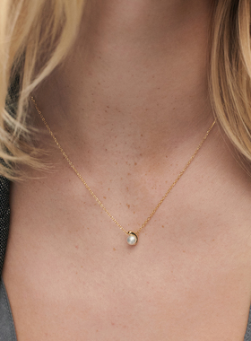 PDPAOLA精巧极简现代风珍珠项链