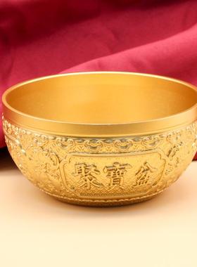 黄铜麒麟聚宝盆创意招财桌面摆件家用客厅店铺摆设工艺品摆件