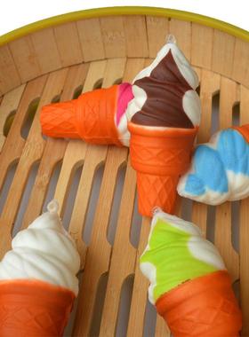 仿真10CMPU小冰淇淋火炬食物模型包包挂件甜筒智益过家家玩具