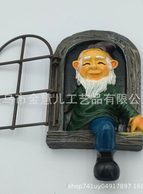 Garden Gnome Statue花园侏儒3D摆件小矮人雕像树脂工艺品装饰品