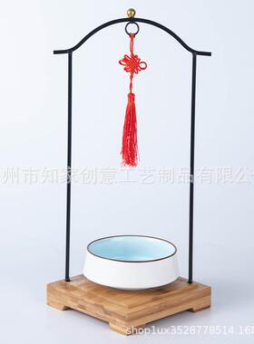 新中式酒店餐具特色农家乐酒店会所个性餐厅创意明档摆台展示铁艺