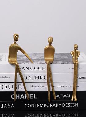 轻奢铸铁女神坐姿摆件样板间家居后现代别墅人物客厅卧室软装饰品