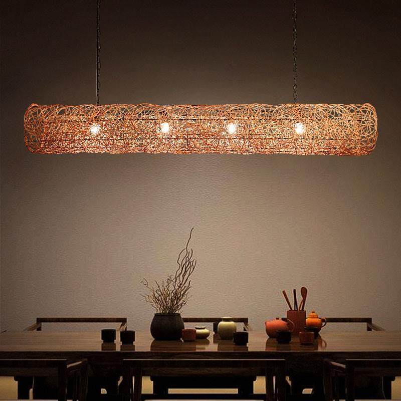 日式吊灯东南亚藤编吊灯藤艺火锅店餐厅灯长形中式禅意茶室吊灯,淘宝优惠券,粉丝福利购,淘宝优惠卷