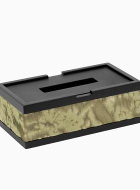 极简法式现代绿泡泡纸巾盒轻奢样板间卫生间纸巾盒托盘组合摆件