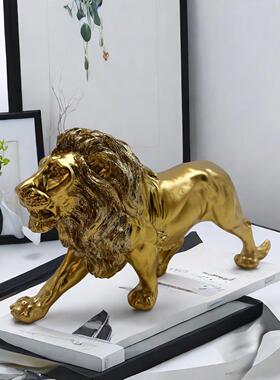狮子摆件树脂工艺品摆件电视机柜餐厅老板办公室客厅玄关装饰