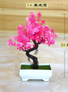 创意家居装饰花摆件仿真植物盆栽草球盆景小树迷你小圆球樱雪球