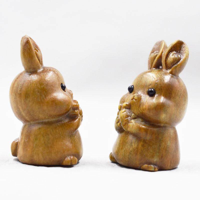紫檀绿檀芭比檀木实木雕刻趣味萌兔抱萝卜钥匙扣手机链等配饰,淘宝优惠券,粉丝福利购,淘宝优惠卷