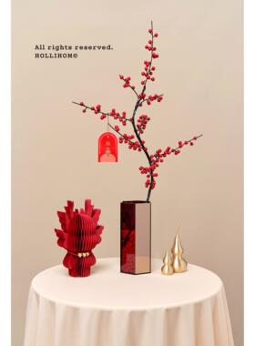 逅里 龙华富贵 书房玄关博古架装饰摆件国庆 乔迁之喜新婚布置