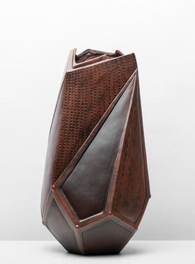 中简式轻奢极创LSZ0670软意售部树脂花瓶花楼瓶摆设装售楼部客厅