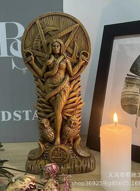 教徒神坛女神女s001女巫蛇异雕家居装饰摆像件家居装饰摆件雕像