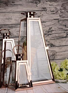 北欧轻台灯奢不锈钢居烛摆件创意风ali-6849家装饰摆设