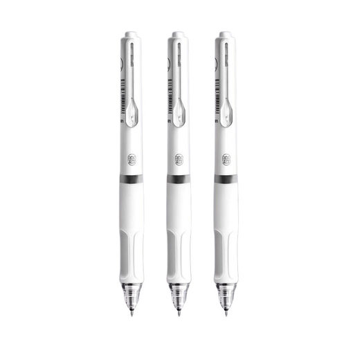 得力新握感双珠ST速干静音按动中性笔高颜值大容量考试作业刷题笔 - 图0