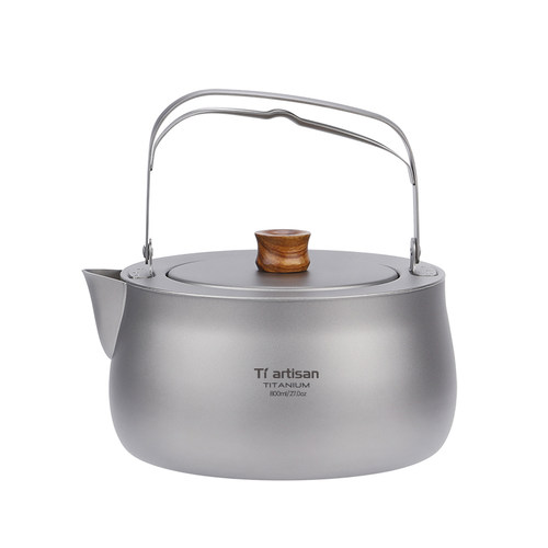 钛工匠纯钛烧水壶户外露营轻量烧茶煮水壶K大容量钛合金煮茶壶钛 - 图3