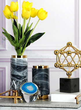 玄关搭配装样板房售楼处会所酒吧创意装饰品客厅茶几工艺品