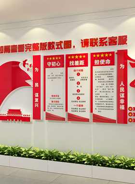 党建设计立体党支部党员活动办公会议室励志背景布置装饰