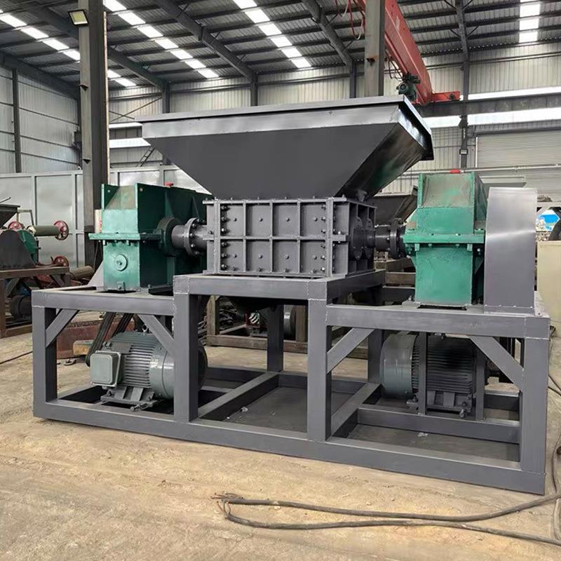 Type 1000 Large Crusher Wood Plastic Universal Crusher Industrial Solid Waste Metal Dual Shaft Shredder Chassis