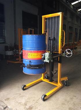 油桶搬运设备小型电动手推车厂库码头翻转链条式四轮堆高车