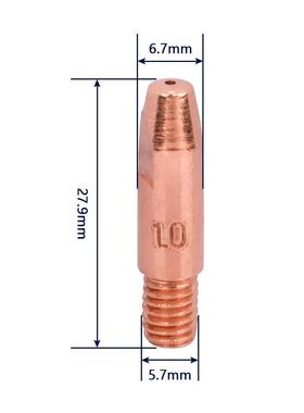 现货紫铜导电嘴宾采尔15AK/24KD/36KD二保焊枪导丝嘴焊咀