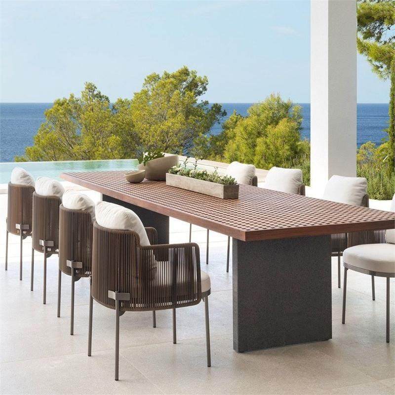 户外藤编桌椅组合庭院酒店别墅露天餐厅设计师藤高端柚木防腐家具,淘宝优惠券,粉丝福利购,淘宝优惠卷