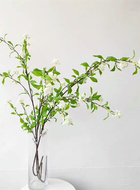 样板房房自然仿真小手球雪柳枝条客厅酒店售楼部大堂
