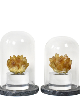 现代创意天然白晶簇水晶别墅样板间客厅酒柜玄关桌面软装饰品