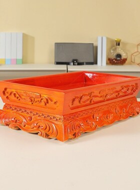 藏家Dzi珠实木果盘八吉祥果盘糖果果干储藏盒果盘肉盘金