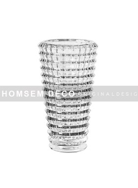 样板间客厅茶几高级感几何立体水晶摆件花瓶插花玄关电视柜软装饰