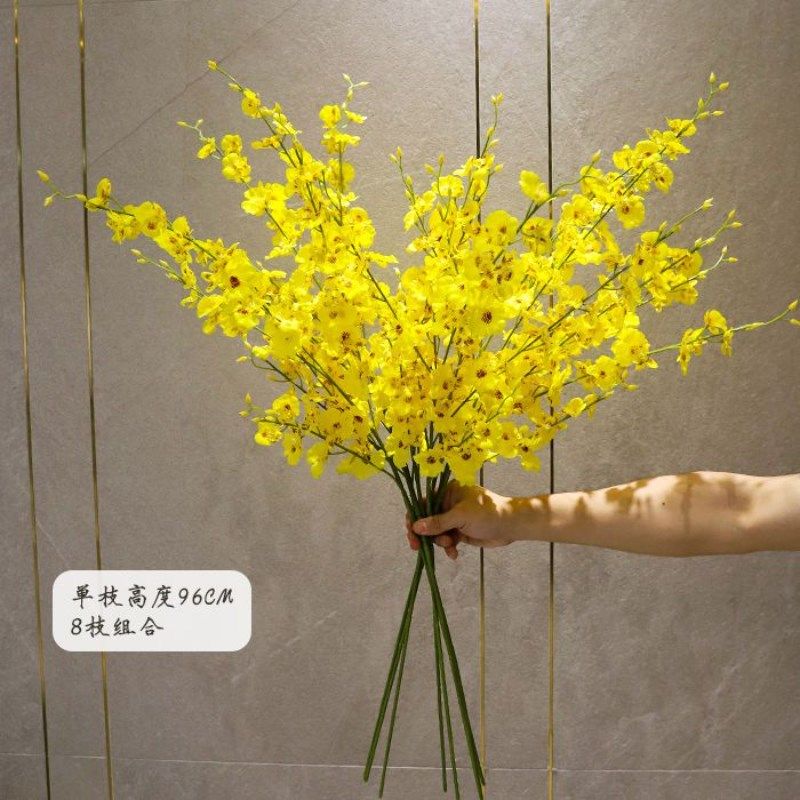 跳舞兰绢花仿真花插花束花艺摆件欧式假花家居客厅餐桌电视柜装饰,淘宝优惠券,粉丝福利购,淘宝优惠卷