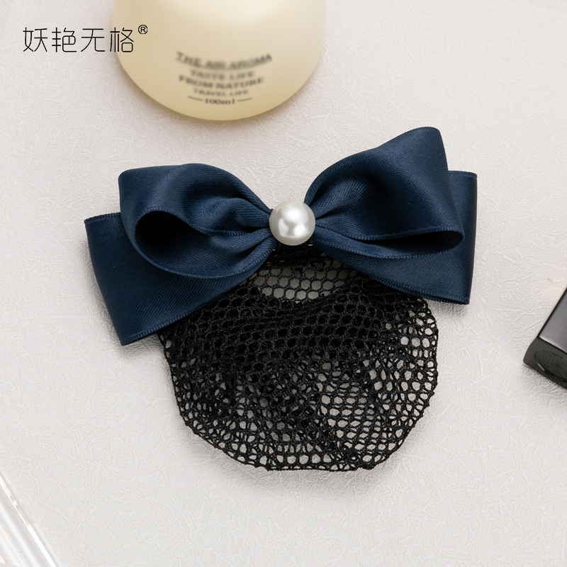 护士头花女网兜发网职业盘头发饰头饰品银行空姐盘发夹2025年新款 - 图1