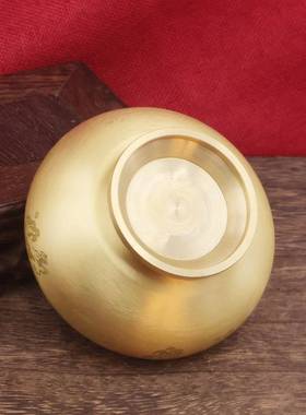 新款黄铜转转聚宝盆家居办公室桌面招财创意摆件可旋转工艺品