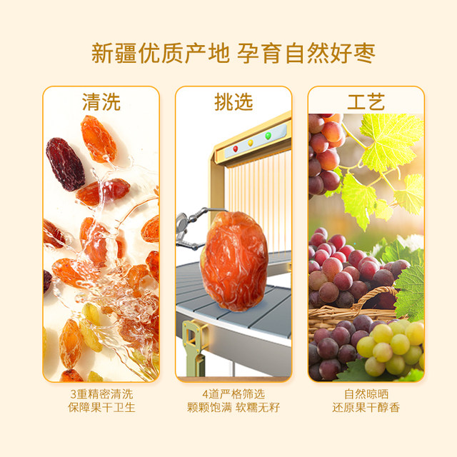 Three Squirrels Raisins 500g Xinjiang specialty
