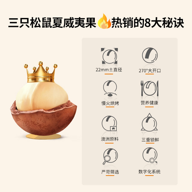 Three Squirrels Macadamia Fruit Snack 265gx2