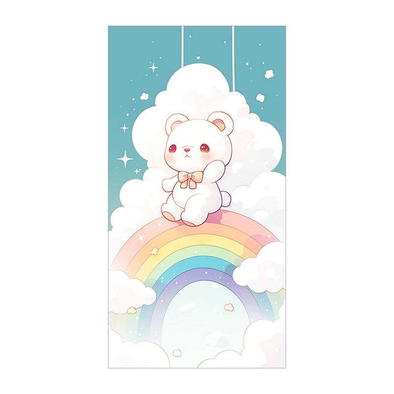 新款直销卡通清新风自粘PVC玻璃贴阳台浴室装饰贴防窥透光不透明 - 图3