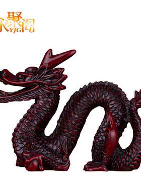 新款直销青龙摆件古铜色树脂生肖龙独角龙家居装饰品摆设西洋龙