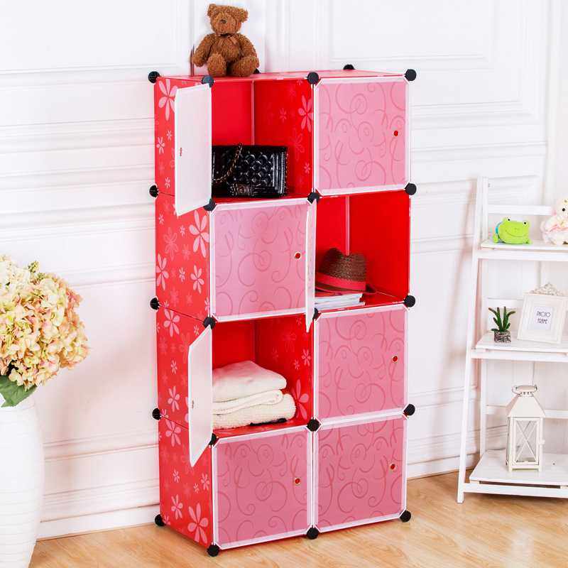 新款直销柯彤8格自由组合衣柜pp树脂组柜子 简约卧室收纳组合整理,淘宝优惠券,粉丝福利购,淘宝优惠卷