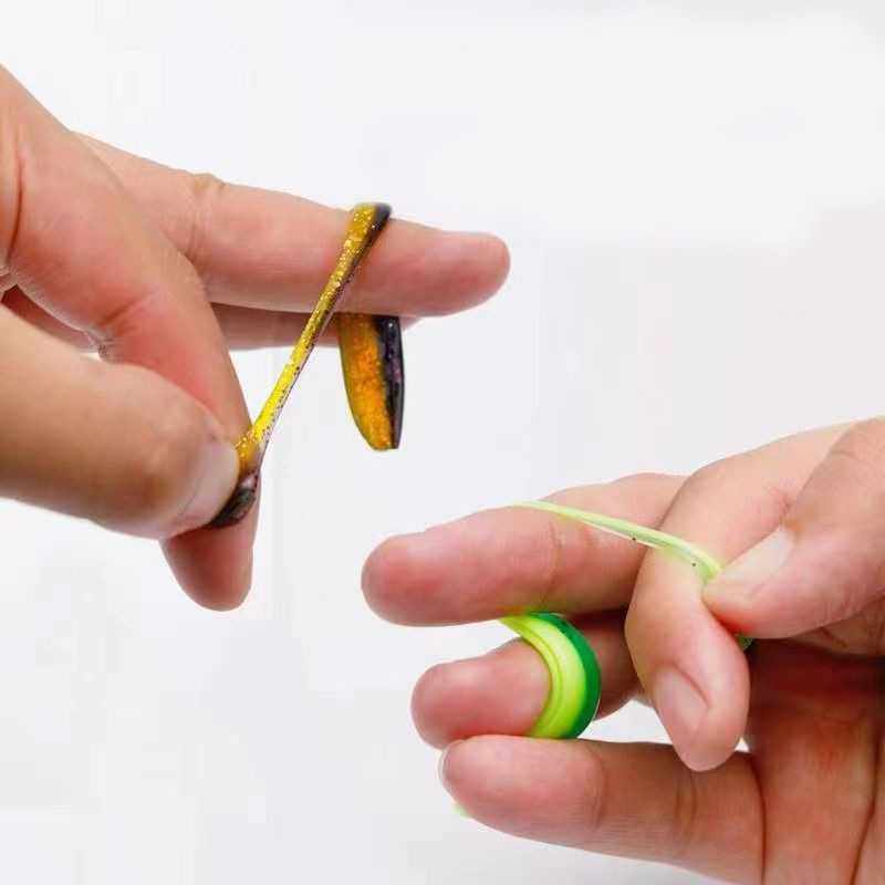 新款直销双色T尾10枚装5.5/7/9cm路亚饵软虫远投假饵钓鳜鱼鲈鱼翘,淘宝优惠券,粉丝福利购,淘宝优惠卷