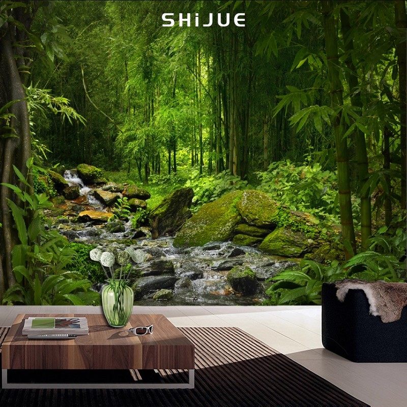 东南亚原始森林艺术壁纸客厅沙发壁布百年大树壁画电视机背景墙布,淘宝优惠券,粉丝福利购,淘宝优惠卷