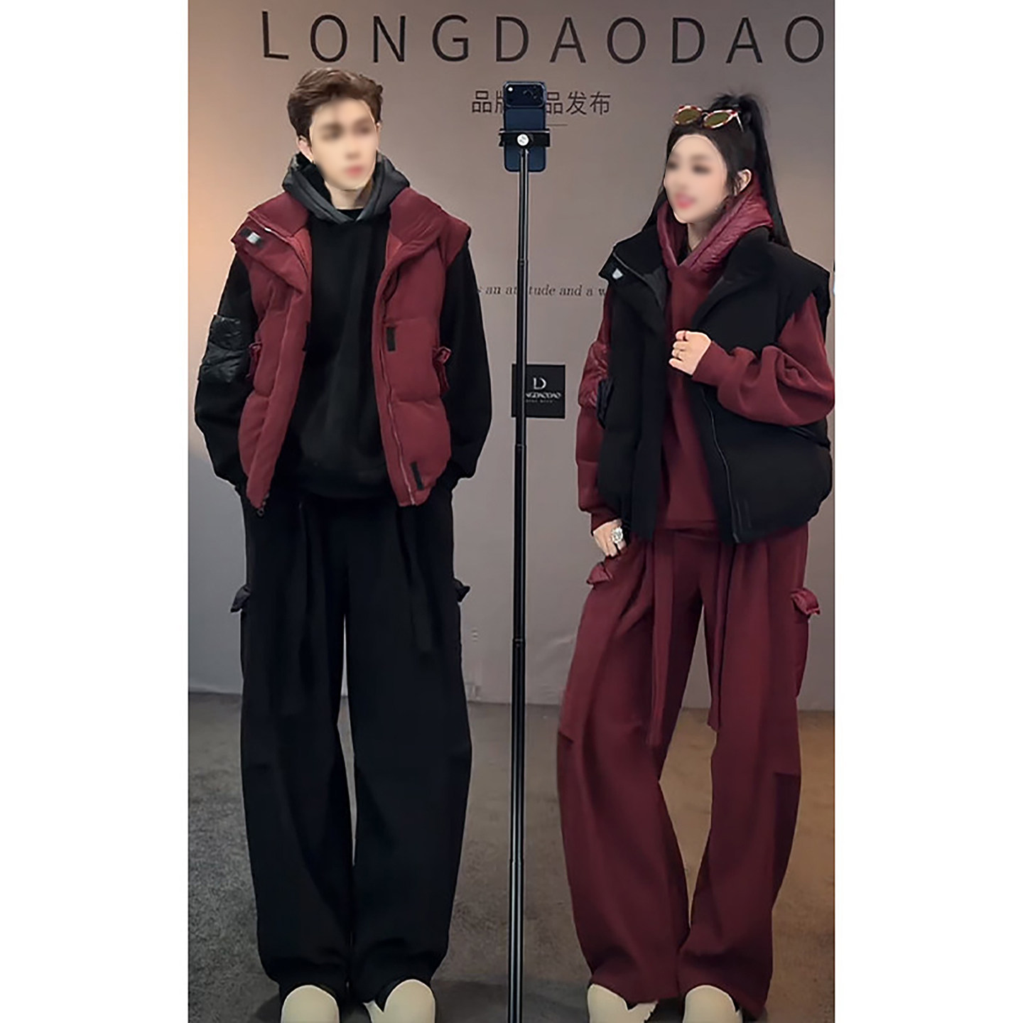 美式无袖棉马甲男士冬季穿搭一整套高级感叠穿连帽卫衣微喇阔腿裤,淘宝优惠券,粉丝福利购,淘宝优惠卷