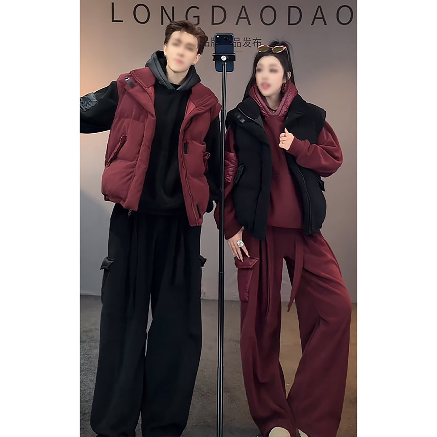 美式无袖棉马甲男士冬季穿搭一整套高级感叠穿连帽卫衣微喇阔腿裤,淘宝优惠券,粉丝福利购,淘宝优惠卷