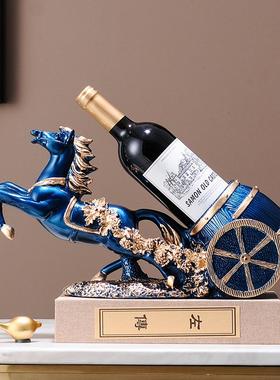 马到成功轻奢创意红酒架客厅隔断柜酒柜摆件乔迁新居布置装饰用品