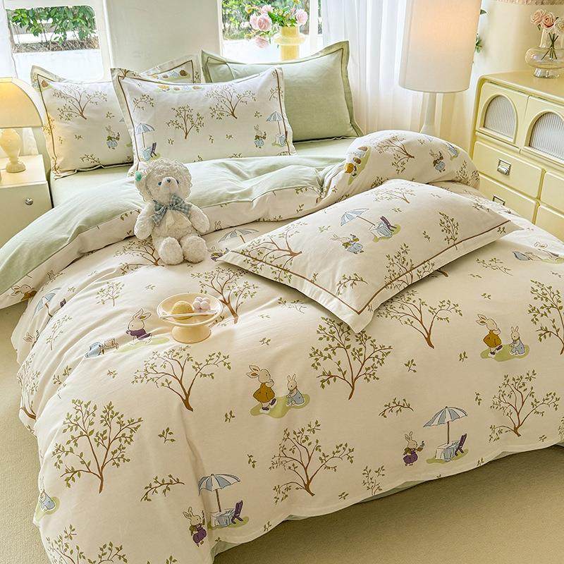 ins风碎花纯棉ab面被套三件套床单秋冬保暖,淘宝优惠券,粉丝福利购,淘宝优惠卷