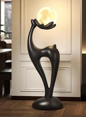 创意福鹿轻奢现代客厅电视柜酒柜玄关展示餐边柜艺术高档装饰摆件