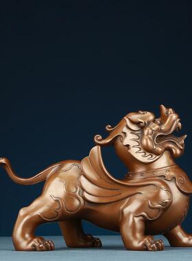 铜新乡铜如意皮绣饰品一对入口大厅客厅办公室家装开业礼品饰品