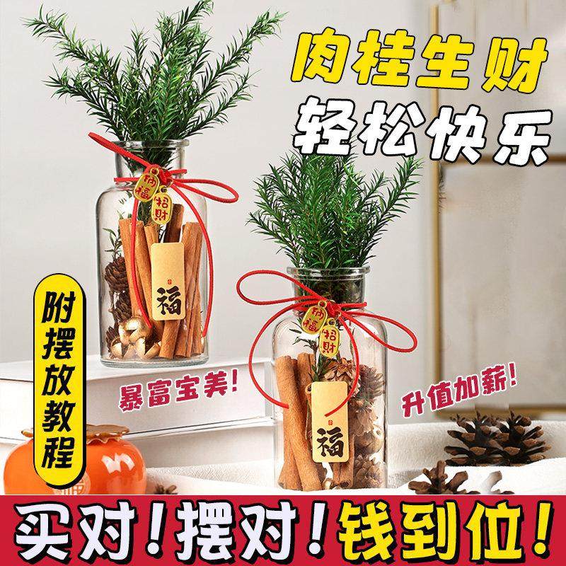 肉桂生财摆件桂皮发财瓶子招财玻璃瓶diy材料办公桌卧室送女友,淘宝优惠券,粉丝福利购,淘宝优惠卷
