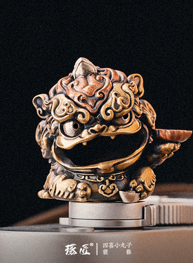 琢匠四喜小丸子貔貅招财摆件家居饰品皮丘纯铜手把件国潮实心茶宠
