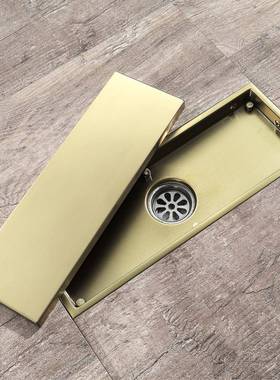 300*110mm不锈钢隐形长地漏卫生间大排水量防臭地漏中间排水